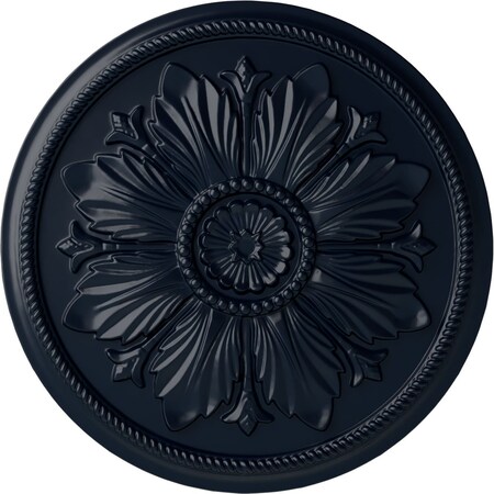 Ekena Millwork Kaya Ceiling Medallion (Fits Canopies up to 5 1/4"), Hnd-Painted Midnight Dream, 23 5/8"OD x 1 1/2"P CM23KAMDF
